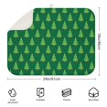 thumbnail image 2 of Green Christmas Tree Pattern Dish Drying Mat for Kitchen 1 Pack, Ultra Absorbent Microfiber Dishes Drainer Mats,18x24in(46x61cm), 2 of 4