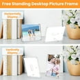 thumbnail image 4 of Moclever 4Pcs Acrylic Photo Frames, 5x7in Free Standing Magnetic Picture Frame for Living Room Bedroom, Transparent, 4 of 12