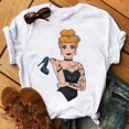 thumbnail image 3 of Ropa Kawaii de princesa de Disney para mujer, camisetas de verano para mujer, camisetas gráficas de dibujos animados Harajuku para chica, camiseta bonita, blusas para mujer, 3 of 5