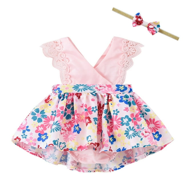 Robes Bébé Fille Robes Dessin Animé Douces pour Filles Robes d'Anniversaire pour Filles Robe de Fête Robes Bébé 9-15 Mois