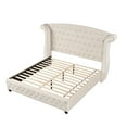 thumbnail image 3 of Sophia Crystal Tufted Modern Style Full Bed made with Wood in Cream, 3 of 5