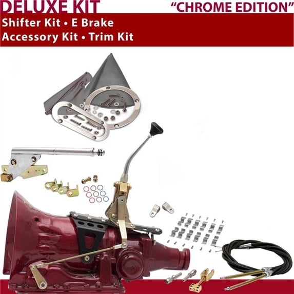 American Shifter 4L80E Shifter Kit 8 in. E Brake Cable Clamp Clevis Trim Kit for D5FCF