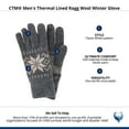 thumbnail image 4 of CTM  Thermal Lined Ragg Wool Winter Glove (Men), 4 of 4