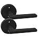 thumbnail image 2 of Nuk3y Thor Series Lever Door Handle Slim Round Modern Contemporary Lever Set (Dummys, Matte Black), 2 of 4