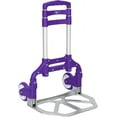 thumbnail image 3 of FCH Folding Hand Truck Aluminum Portable Folding Hand Cart 165lbs Capacity Handy Dolly Cart Ideal for Home, Auto, Office,Travel Use,Purple, 3 of 13