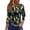 ABD52-Green, variant on Women'S Halloween Shirt 3/4 Length Sleeve Devil Lantern Graphic Blouse Crew Neck Evening Party Cross Tshirt Red XL