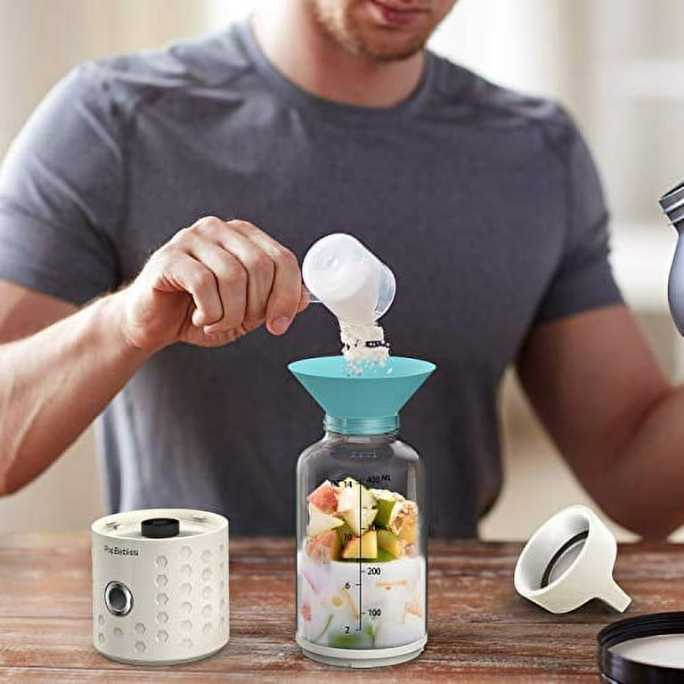  Portable Blender Glass, PopBabies Smoothie Blender to go,  Personal Blender Protein Shaker: Home & Kitchen