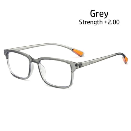 Fashion Portable Women Vision Care Anti-UV Blue Rays Far Sight Eyewear Reading Glasses Presbyopia Eyeglasses GREY STRENGTH +2.00