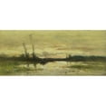 thumbnail image 2 of Johannes Gijsbert Vogel 24x13 Gold Ornate Framed and Double Matted Museum Art Print Titled - Landscape Aan De Vaart Near Hilversum (1880 - 1915), 2 of 4