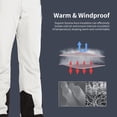 thumbnail image 7 of HARD LAND Men's Ski Pants Windproof Insulated Snow Pants Waterproof Durable Snowboard Pants for Winter, 7 of 7