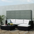 thumbnail image 1 of vidaXL 5 Piece Garden Lounge Set with Cushions Poly Rattan Black, 1 of 5