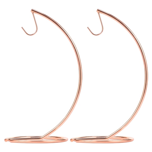 2Pcs Banana Holder Stand Metal Banana Hanger Rack Stable Grape Hanger Stand Tabletop Fruit Displaying Storage Hook for Kitchen Living Room