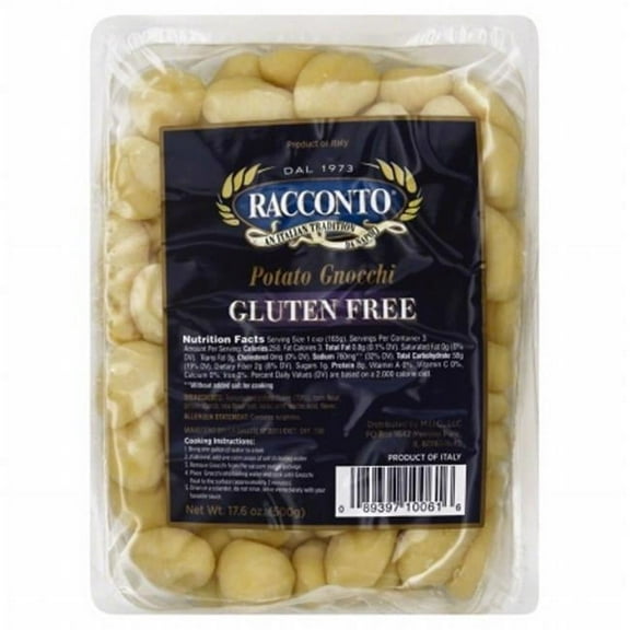 Racconto 268315 Gluten Free Potato Gnocchi, 17.6 oz.
