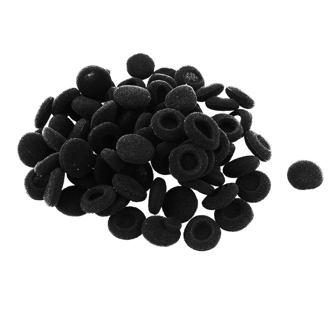 80pcs Black Spronge Noise Isolating Headset Earbud Earplug Ear Cap Tip
