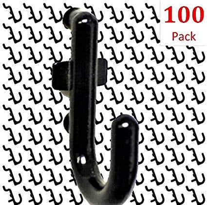 Calax Metal Pegboard Hook J Style for Peg Board Tool Organizer 100 Pieces 