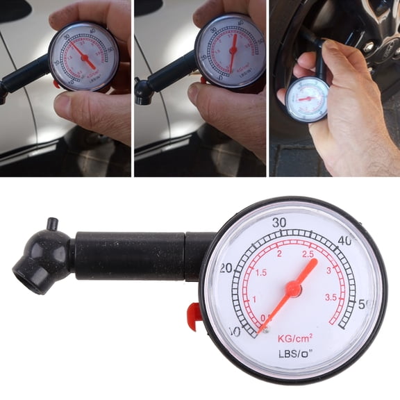 Tire Low Air Pressure Gauge Heavy Duty Accurate Large Glossy Easy to Read for Car Truck Tires Tester Meter Durable