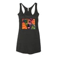 thumbnail image 2 of Cute Smiling Neon Pitbull Dog Breed Dog Lover Tri-Blend Racerback Tank Top, Vintage Black, X-Large, 2 of 3