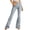 Light Blue, variant on Women's Mid Waist Flared Jeans, High Rise Retro Vintage Distressed Bootcut Denim Pants, Stretch Elastic Waist Skinny Fit Casual Streetwear Jeans for Daily Wear Black L