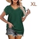 thumbnail image 3 of Sonducket Camiseta de algodón para mujer, camiseta holgada de encaje de Color sólido, Top de verano para viajes, vacaciones en la playa, deportes, Prendas para la parte del cuerpo Verde XL Sonducket AP010362-14, 3 of 6