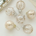 thumbnail image 5 of 6pcs, 6cm/2.36inch Christmas Ball Ornaments Set for Xmas Tree, Shatterproof Plastic Hanging Holiday Balls for Festive Christmas Party,  Champagne, 5 of 6