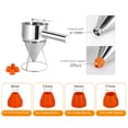 thumbnail image 4 of Home Baking Essential: Stainless Steel Conical Funnel Tool Set with Stand - Manual Operation for Chocolate Sauce, Eggs & Cookies - Rustproof, Compact Design - Large 17mm Hole for Creative, 4 of 6