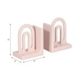 thumbnail image 4 of Sagebrook Home Arch Bookends Contemporary Ceramic Rainbow Arched Bookend Set for Book Display and Organization - 5" x 3" x 6", 4 of 7