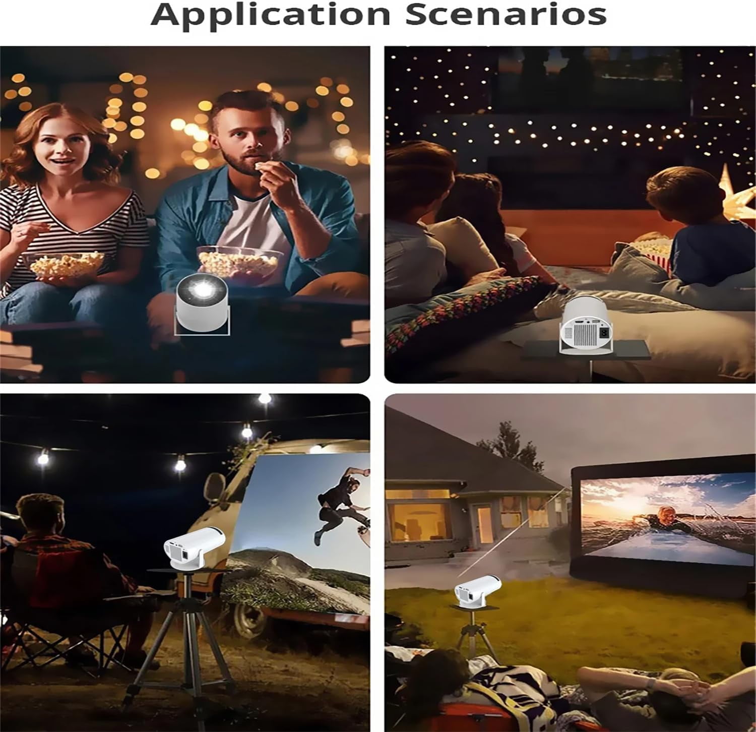 Kothab Retro Console Projector - 2-In-1 Professional Game Projector, 4k Hd Projector With Built-In Retro Games, Smart Tv Projector For Indoor & Outdoor, Christmas Gift For Kids