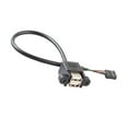 thumbnail image 4 of Paquete de 2-5 USB dual 2.0A -placa base Cable de cabezal de 9 s de tornillos 2 piezas Sunnimix Cable USB a placa base, 4 of 7
