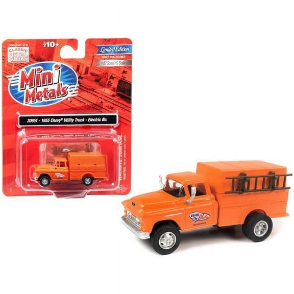 1955 Chevrolet Utility Truck Union Electric 1-87 HO Scale Model, Orange