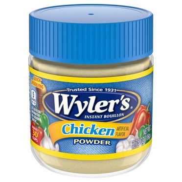 Pack of 8, Wyler's Instant Bouillon Chicken Flavored Powder, 3.75 oz