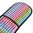 thumbnail image 2 of Dailycode Double Sided Oven Mitt with Loop Heat Resistant Kitchen Long Potholders 7" x 35" Rainbow Harlequin Squares, 2 of 6