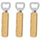 thumbnail image 1 of Abridor de botellas de cerveza de acero inoxidable con mango de madera, abridor de botellas de bebidas de madera de caucho liso grabado, YGWL, 1 of 2