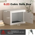 thumbnail image 7 of S-HOME Secure Safe With Key And Password Mini Storage Cabinet 0.23 Cubic Feet Small Safe For Home Use Valuable Items，White, 7 of 7