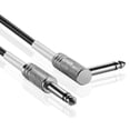 thumbnail image 2 of 6.35mm Guitar Cable (25FT) - 1/4 Inch TS to 1/4 Inch TS 6.35mm Phono Jack Straight to Right Angle Plug Instrument Wire Cord For Electric Bass Guitar, Amplifier, Musical Instrument Line-level, 2 of 4