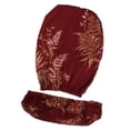 thumbnail image 4 of DOLITY Stretch Spandex Slipcover Office Computer Chair Cover Leaves- Red, 4 of 6