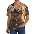 thumbnail image 3 of Fotbe Sunset Daisy Dog print Short Sleeve Button Down Shirts for Men Casual Summer Beach Wrinkle Free Shirt-Large, 3 of 7