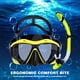 thumbnail image 5 of Gafas de natación unisex Gafas subacuáticas seguras Equipo de buceo (Amarillo), 5 of 8