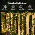 thumbnail image 5 of Tpzfurit Rattan String Lights 6.6ft/2m with 20 LED Bulbs - Outdoor Artificial Chandelier with Fake Maple Leaf Green Rattan - Perfect for Weddings, Garden Parties, and Home Decor -, 5 of 7