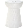thumbnail image 3 of Safavieh Daphne Glazed Ceramic Decorative Garden Stool, White, 3 of 4