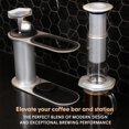 thumbnail image 3 of Soporte organizador AeroPress de acero inoxidable, organizador de cestas y accesorios con estante de almacenamiento para filtros, soporte para cafetera premium, transparente y original, 3 of 7