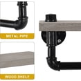 thumbnail image 3 of Industrial Wall-Mounted Toilet Paper Holder with Shelf, SUS304 Stainless Steel Matte Black Tissue Roll Dispenser Rack for Bathroom Organization, 3 of 9