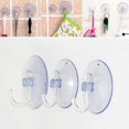 thumbnail image 2 of 10Pcs Transparent Wall Hooks Suckers Kitchen Bathroom Hangers Suction Cup Hooks, 2 of 5