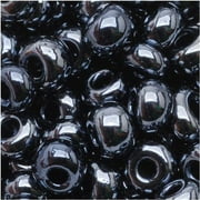 Czech Seed Beads 6/0 Hematite Metallic Grey