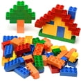 thumbnail image 3 of Prextex Classic Big Building Bricks Large Toy Blocks STEM Toy Bricks Set Compatible with All Major Brands Perfect Beginner Pack or Bricks Refill Set for All Ages-25 Piece, 3 of 5