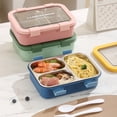 thumbnail image 4 of Stainless Steel Lunch Box, 3 Compartment Leakproof Bento Box, 720ml Divided Meal Prep Container, Metal Lunch Container with Lid, Food Container for Office, Work,Outdoor, Meal Prep Home Use, 4 of 4