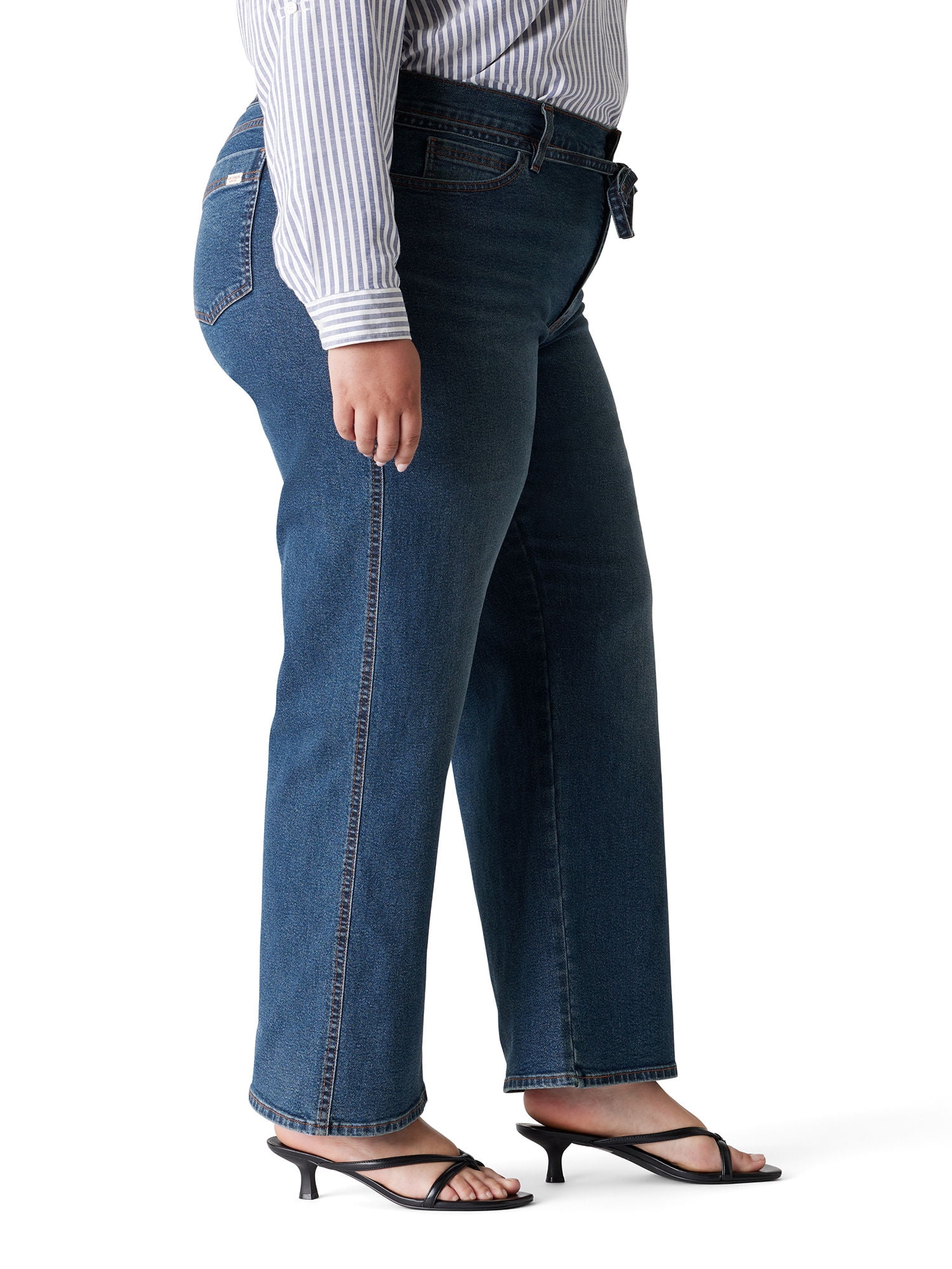 Levi Strauss Signature Women's and Women's Plus Vintage Belted Wide Leg, Sizes 2-16