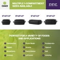 thumbnail image 6 of CIAO! 6"x6"x3" MFPP Black Hinged Container With Lid 1 Compartment (Case of 300), 6 of 10