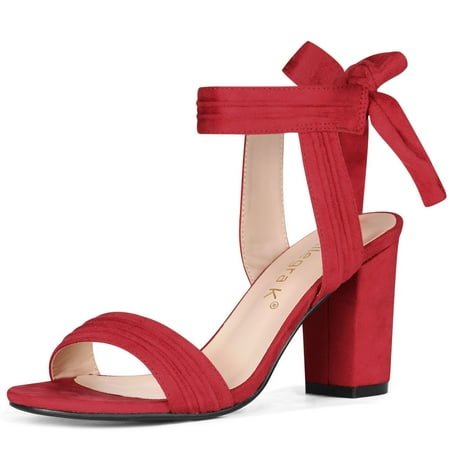block heel tie sandals