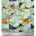 thumbnail image 1 of Soimoi Moss Georgette Fabric Dot,Branches & Triangle Geometric Decor Fabric Printed Yard 42 Inch Wide, 1 of 3
