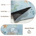 thumbnail image 6 of 2x3 Ft Entryway Area Rug, Beach Coastal Blue Kitchen Rug Runner Washable Floor Mat, Nautical Shell Starfish Coral Summer Non Slip Indoor Door Mat Throw Carpet for Bathroom Living Room Bedroom, 6 of 8
